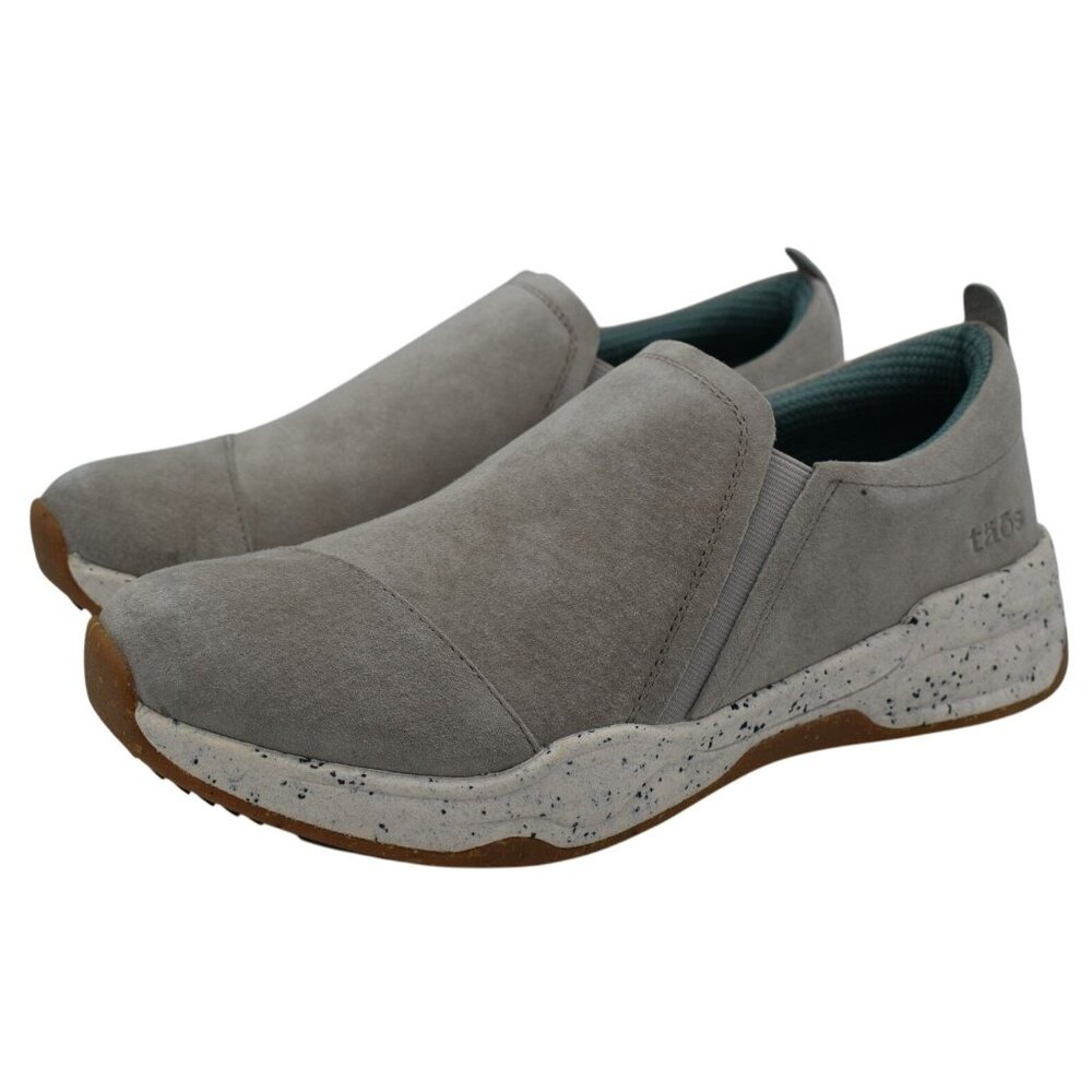Taos Womens Size 9 Super Step In Cement Nubuck Slip On Shoes Sneakers